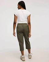 Textured Woven Capri Pant