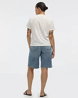 Extended-Sleeve Crew-Neck Graphic T-Shirt