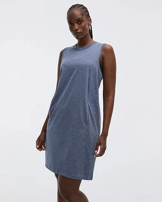 Robe sans manches à col rond