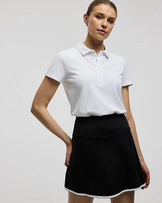 T-shirt polo à manches courtes en tricot piqué
