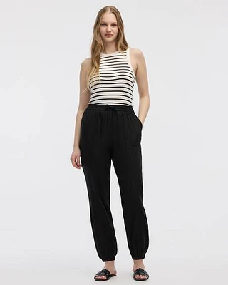 Linen-Blend Jogger Pant