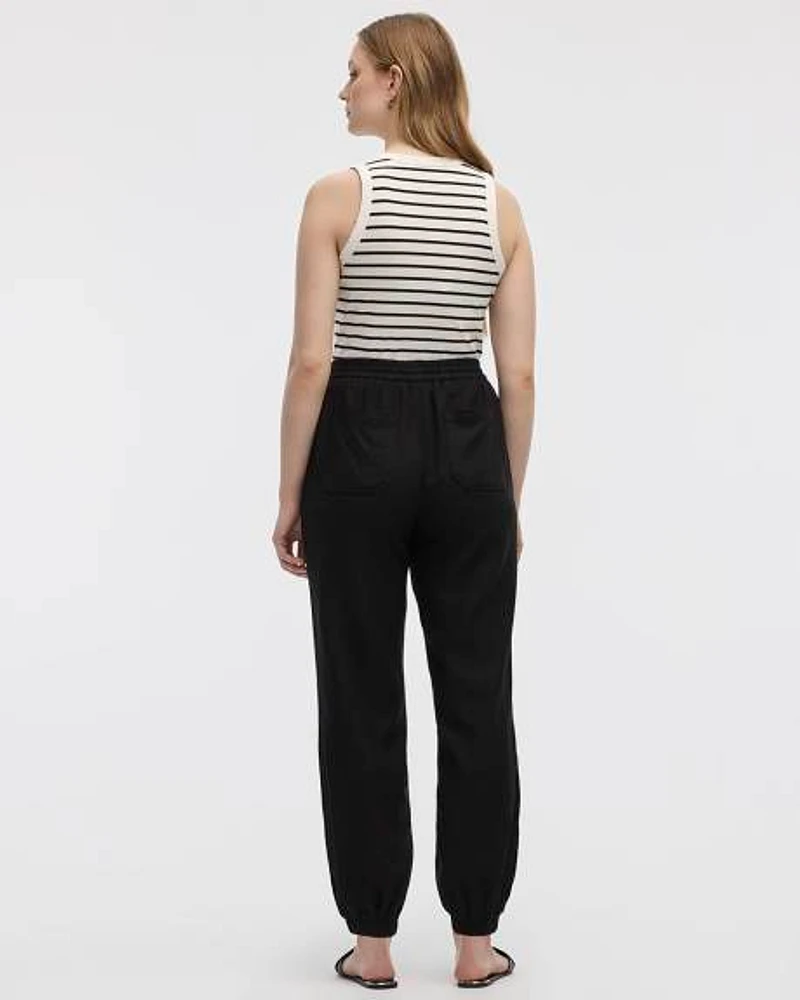 Linen-Blend Jogger Pant