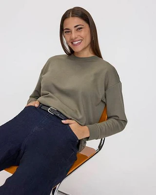 Long-Sleeve Crew-Neck Sweatshirt