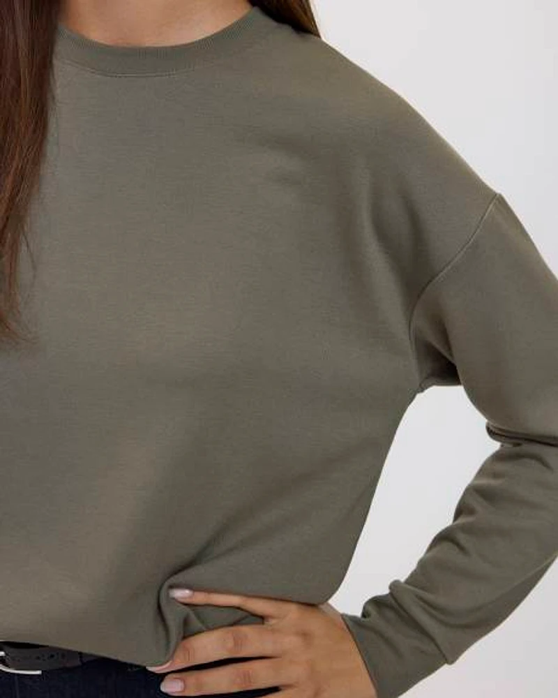 Long-Sleeve Crew-Neck Sweatshirt