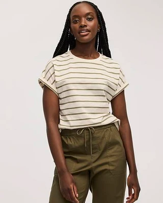 Striped Crew-Neck T-Shirt