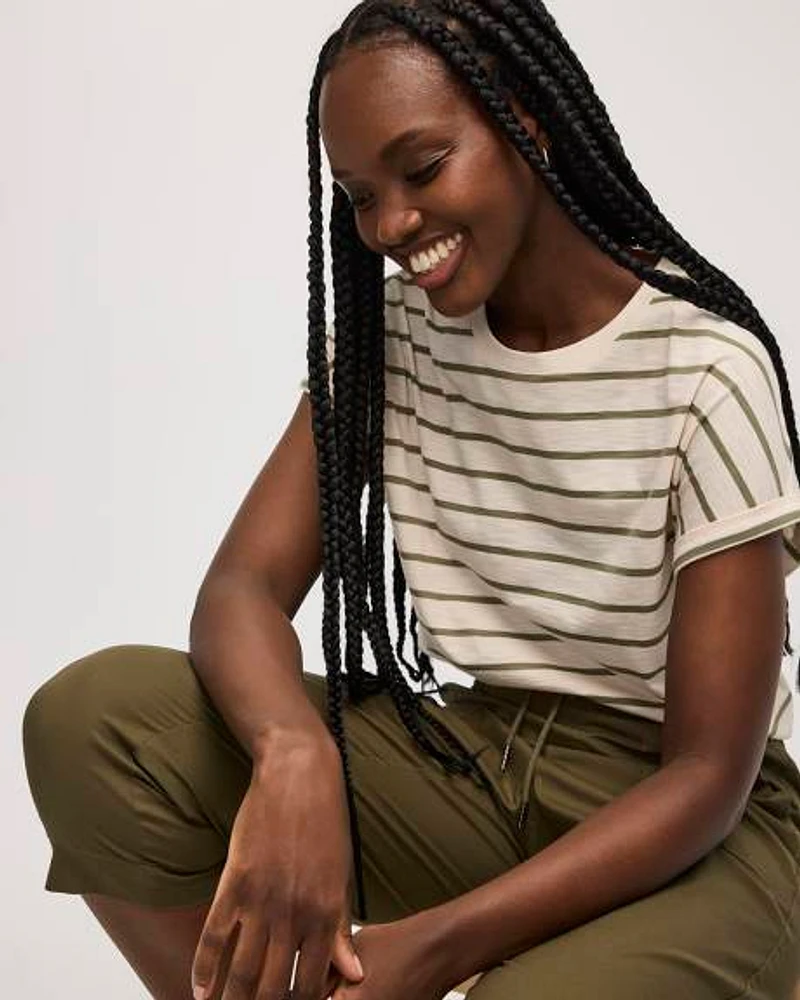 Striped Crew-Neck T-Shirt