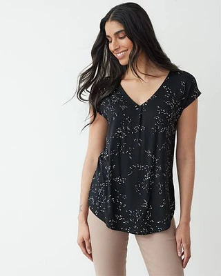 Extended-Sleeve V-Neck Tunic