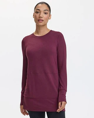 Long-Sleeve Tunic with Front Pocket