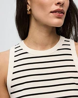 Camisole côtelée à col rond