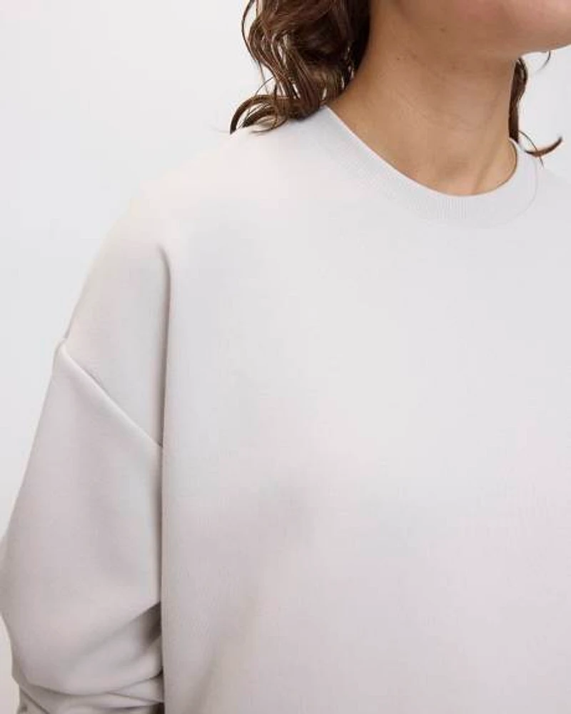 Long-Sleeve Crew-Neck Sweatshirt with Fooler Insert