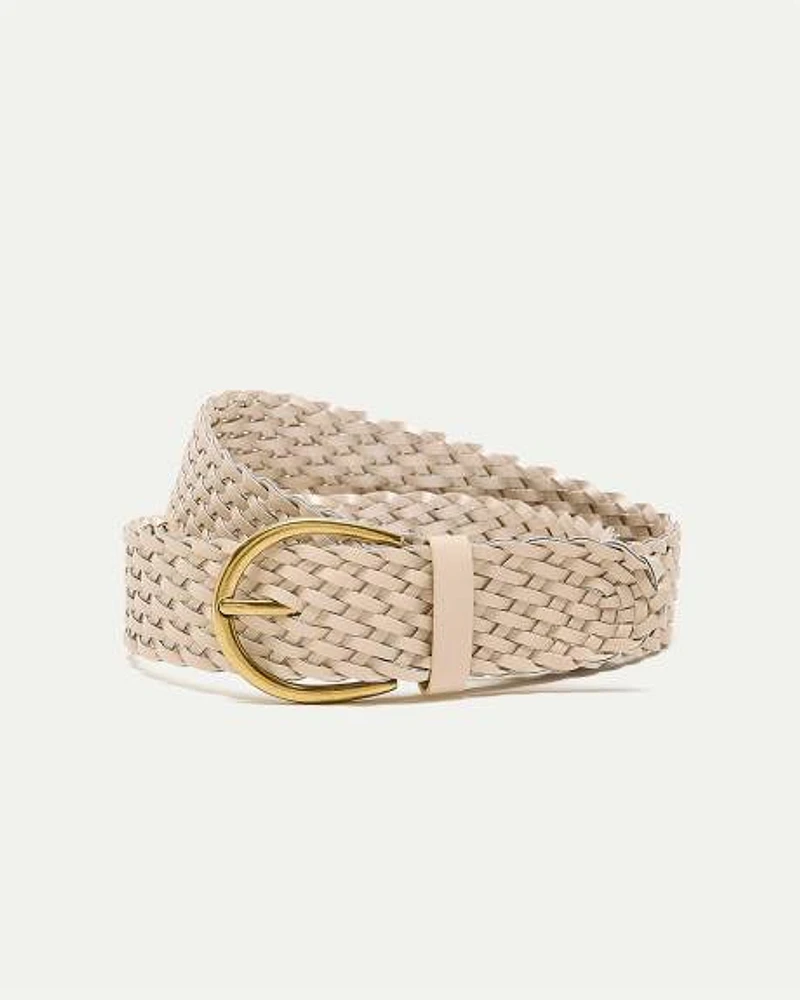 Braided Faux Leather Belt