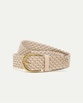 Braided Faux Leather Belt