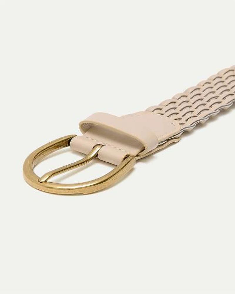 Braided Faux Leather Belt