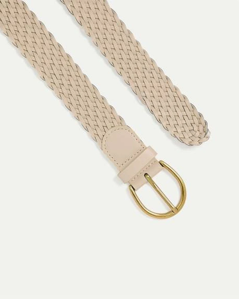 Braided Faux Leather Belt