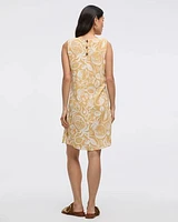 Robe droite sans manches à col rond