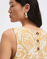 Robe droite sans manches à col rond
