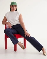 Pantalon à taille haute et jambe droite
