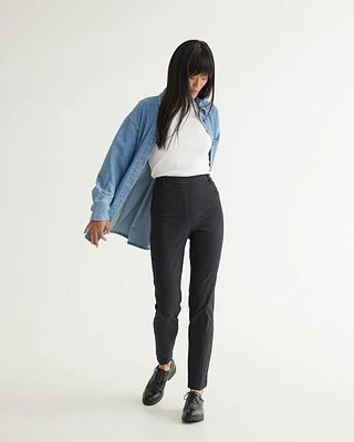 Slim-Leg High-Rise Ankle Pant