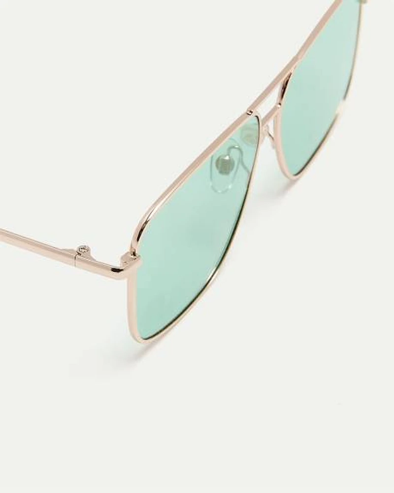 Lunettes de soleil rétro à monture carrée