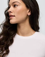 Ribbed Fitted Crew Neck T-Shirt