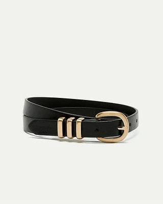 Skinny Faux Leather Belt