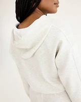 Hooded Pullover with V Neckline