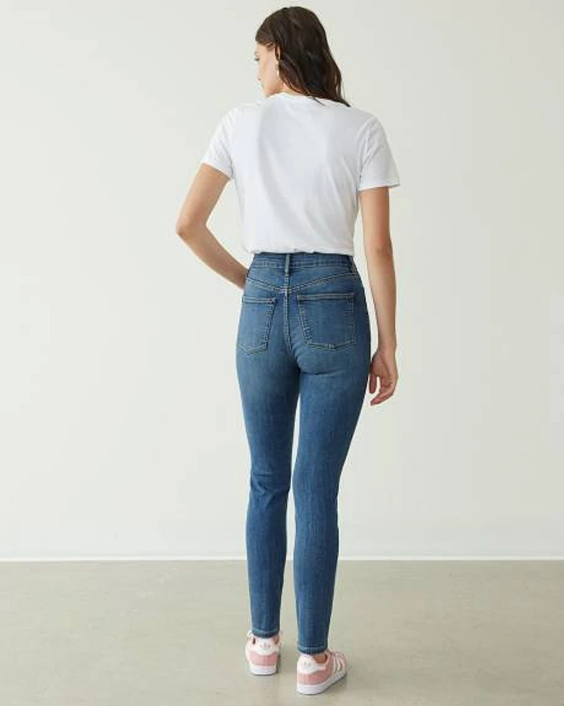 Jean à jambe Skinny et taille haute