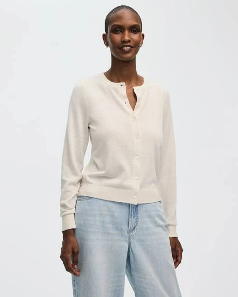 Crew Neck Cardigan