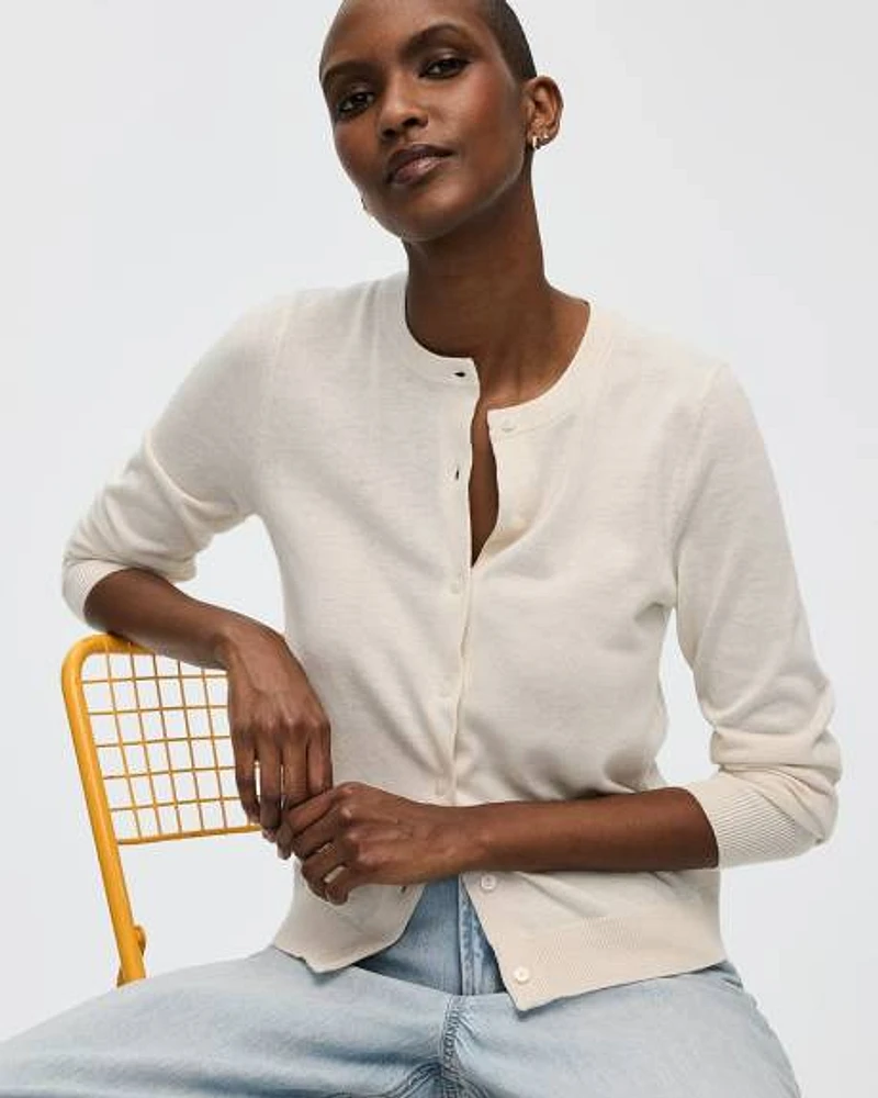 Crew Neck Cardigan