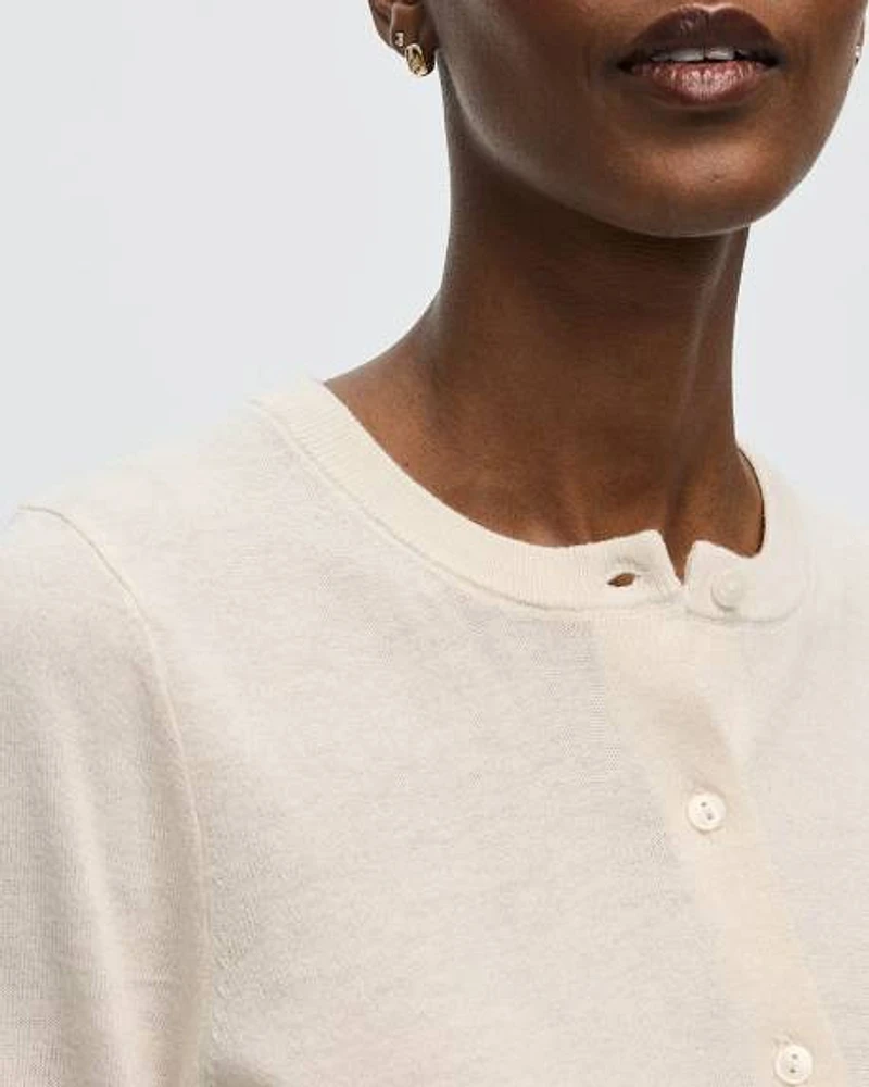 Crew Neck Cardigan
