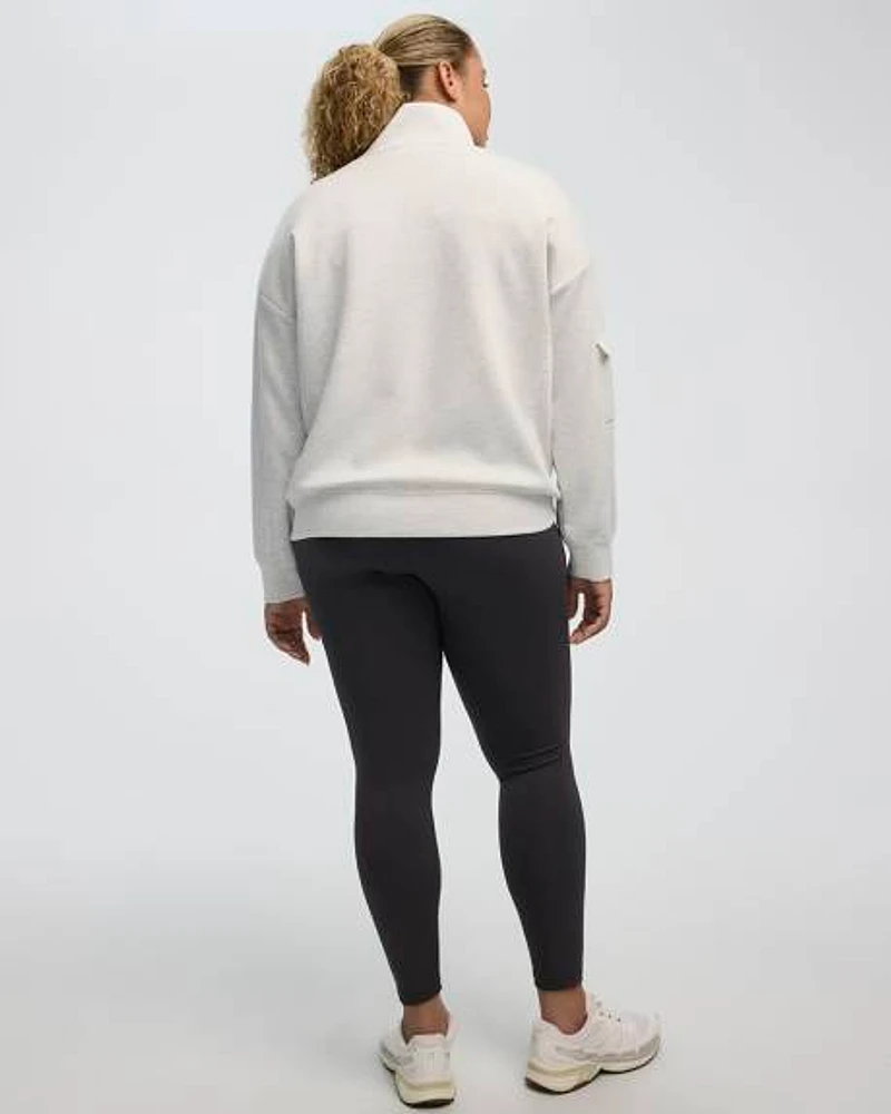 Long-Sleeve Half-Zip Mock-Neck Pullover