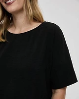 Blouse t-shirt à col rond et manches courtes