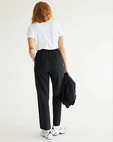 Pantalon à jambe étroite avec taille élastique