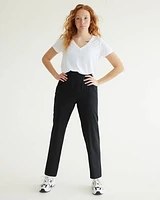 Pantalon à jambe étroite avec taille élastique