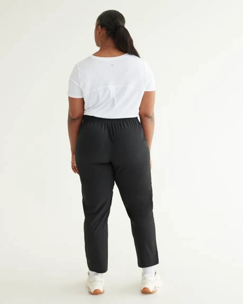 Pantalon à jambe étroite avec taille élastique