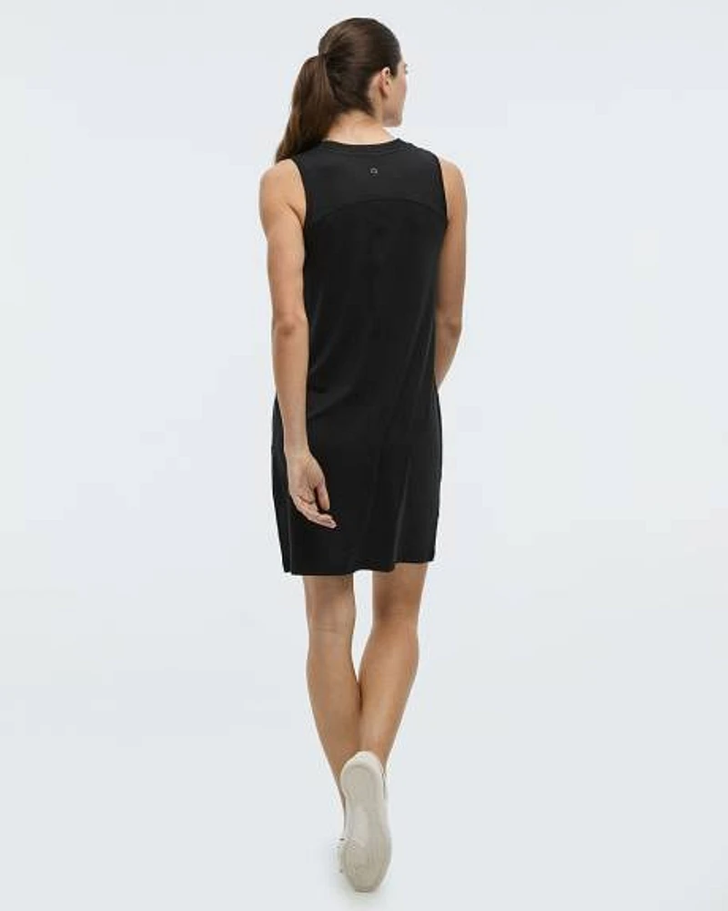 Sleeveless Crew-Neck Dress