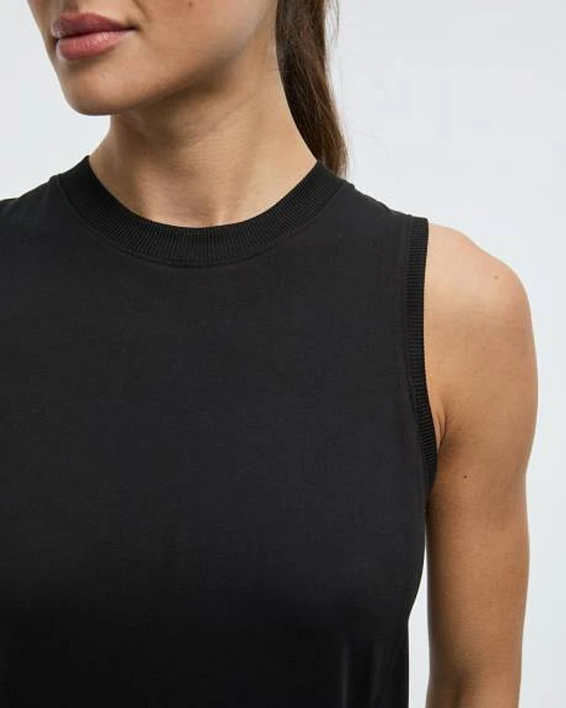 Sleeveless Crew-Neck Dress