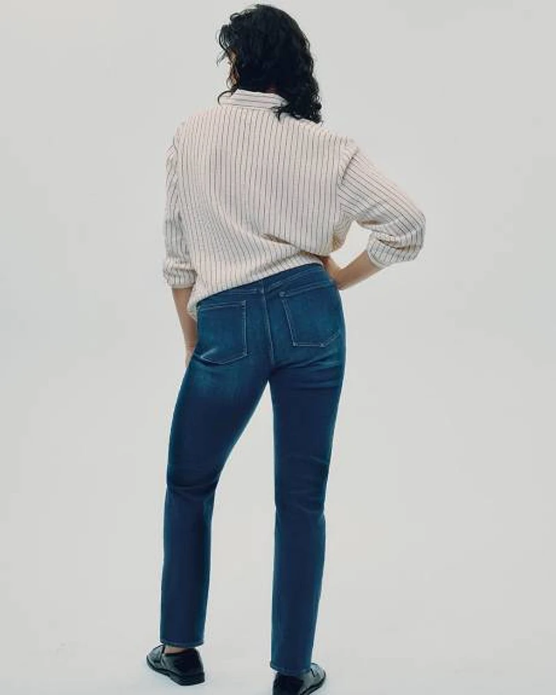 Straight-Leg Mid-Rise Jean