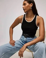 Scoop-Neck Ribbed Tank