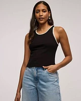 Scoop-Neck Ribbed Tank