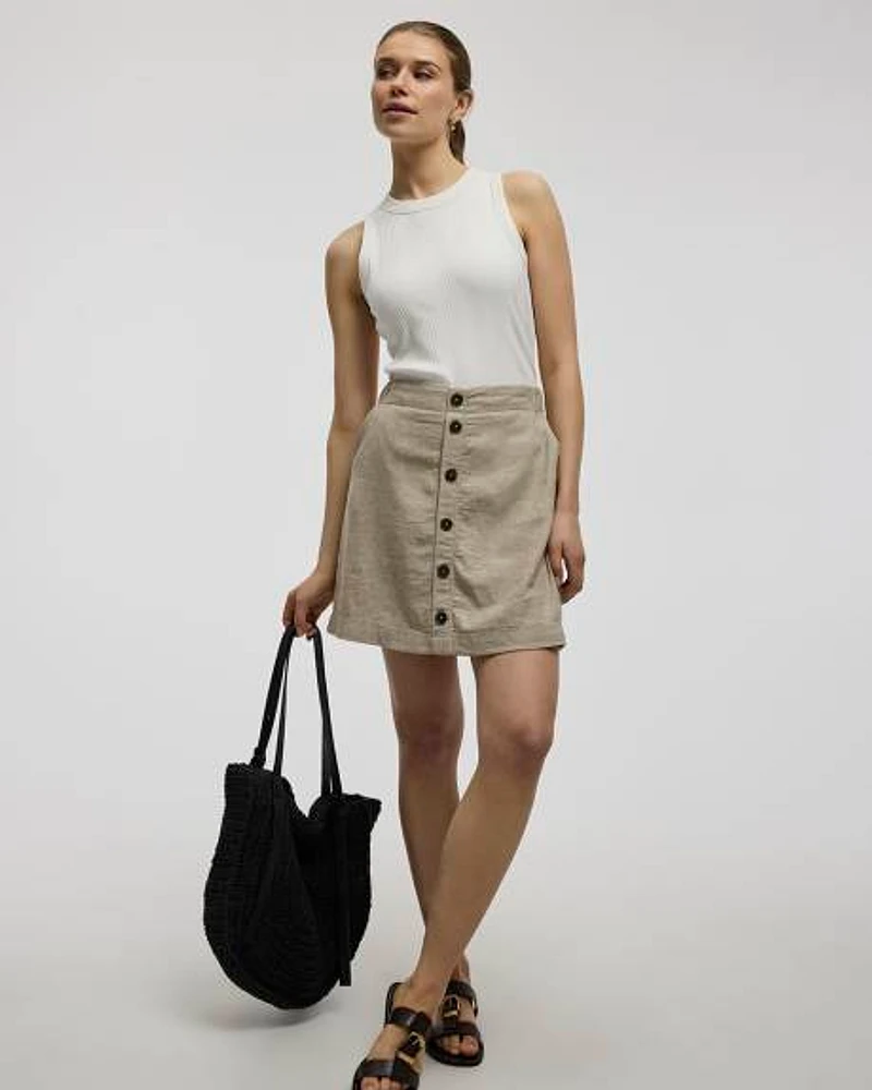 Linen Blend Skort