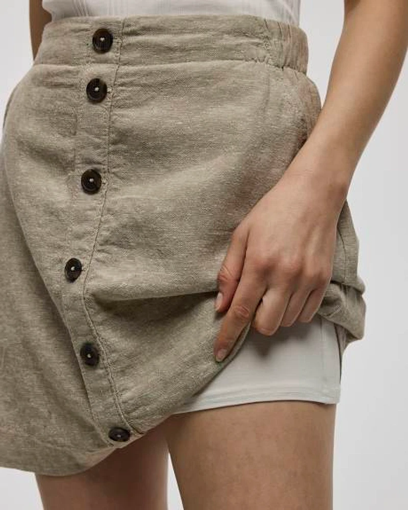 Linen Blend Skort