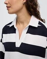 Cupro Polo Pullover