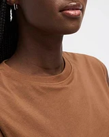 Crew-Neck Tank with Bubble Hem