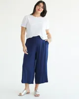 Stretch Pull-On Gaucho Pants