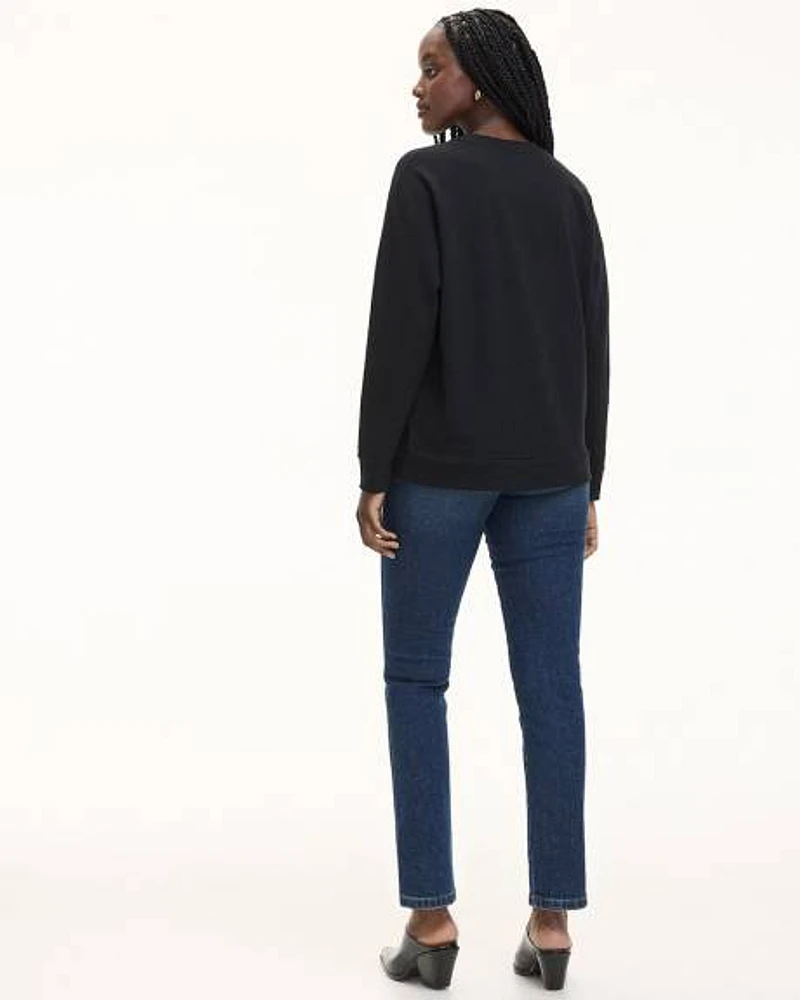 Long-Sleeve Crew-Neck Sweatshirt