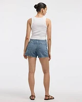 Camisole côtelée à col rond