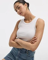 Camisole côtelée à col rond