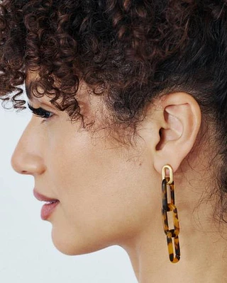 Boucles d'oreilles à maillons mouchetés