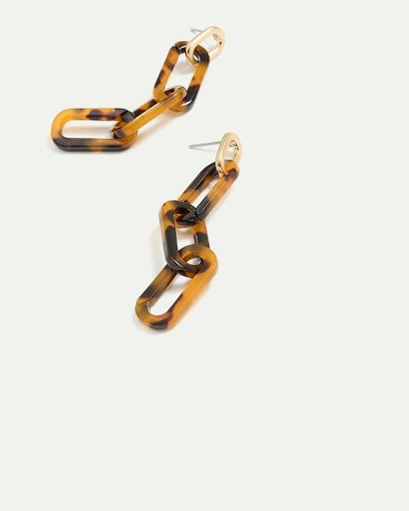 Boucles d'oreilles à maillons mouchetés
